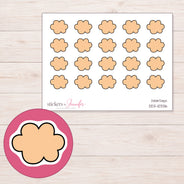 DDZ-10336 planner sticker sheet with enlarged sticker detail