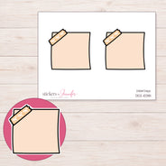 DDZ-10381 planner sticker sheet with enlarged sticker detail