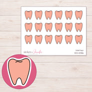 DDZ-10386 planner sticker sheet with enlarged sticker detail