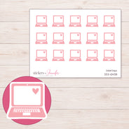 DDZ-10438 planner sticker sheet with enlarged sticker detail