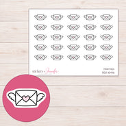 DDZ-10446 planner sticker sheet with enlarged sticker detail