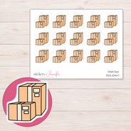 DDZ-10447 planner sticker sheet with enlarged sticker detail