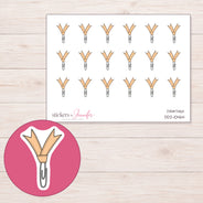 DDZ-10464 planner sticker sheet with enlarged sticker detail