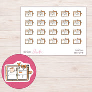 DDZ-10478 planner sticker sheet with enlarged sticker detail