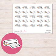 DDZ-10487 planner sticker sheet with enlarged sticker detail