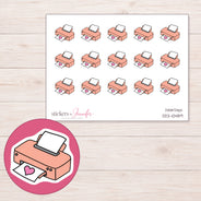 DDZ-10489 planner sticker sheet with enlarged sticker detail