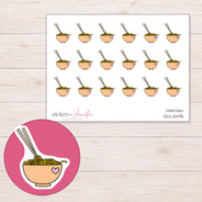 DDZ-10495 planner sticker sheet with enlarged sticker detail