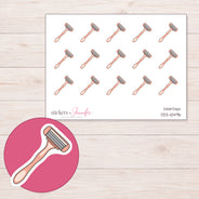 DDZ-10496 planner sticker sheet with enlarged sticker detail