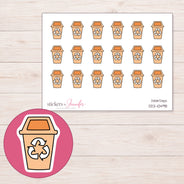 DDZ-10498 planner sticker sheet with enlarged sticker detail