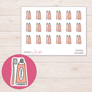 DDZ-10553 planner sticker sheet with enlarged sticker detail