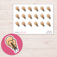 DDZ-10575 planner sticker sheet with enlarged sticker detail