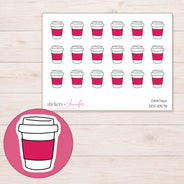 DDZ-10578 planner sticker sheet with enlarged sticker detail