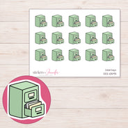 DDZ-10593 planner sticker sheet with enlarged sticker detail