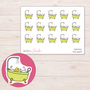 DDZ-10609 planner sticker sheet with enlarged sticker detail