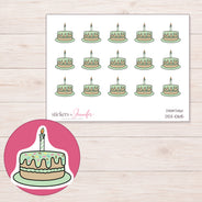 DDZ-10615 planner sticker sheet with enlarged sticker detail
