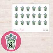 DDZ-10619 planner sticker sheet with enlarged sticker detail