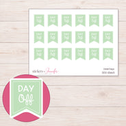 DDZ-10663 planner sticker sheet with enlarged sticker detail
