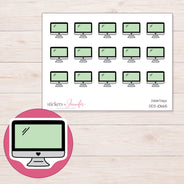 DDZ-10665 planner sticker sheet with enlarged sticker detail