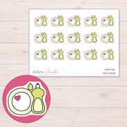 DDZ-10668 planner sticker sheet with enlarged sticker detail