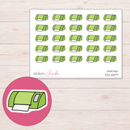 DDZ-10697 planner sticker sheet with enlarged sticker detail