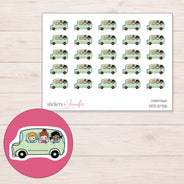 DDZ-10706 planner sticker sheet with enlarged sticker detail