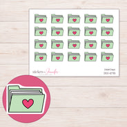 DDZ-10713 planner sticker sheet with enlarged sticker detail