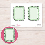 DDZ-10715 planner sticker sheet with enlarged sticker detail