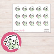 DDZ-10720 planner sticker sheet with enlarged sticker detail