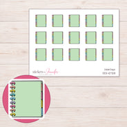 DDZ-10728 planner sticker sheet with enlarged sticker detail