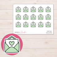 DDZ-10735 planner sticker sheet with enlarged sticker detail