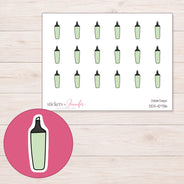 DDZ-10736 planner sticker sheet with enlarged sticker detail