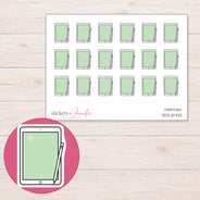 DDZ-10743 planner sticker sheet with enlarged sticker detail