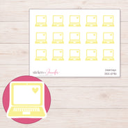 DDZ-10751 planner sticker sheet with enlarged sticker detail