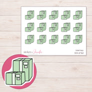 DDZ-10760 planner sticker sheet with enlarged sticker detail