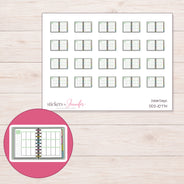 DDZ-10774 planner sticker sheet with enlarged sticker detail