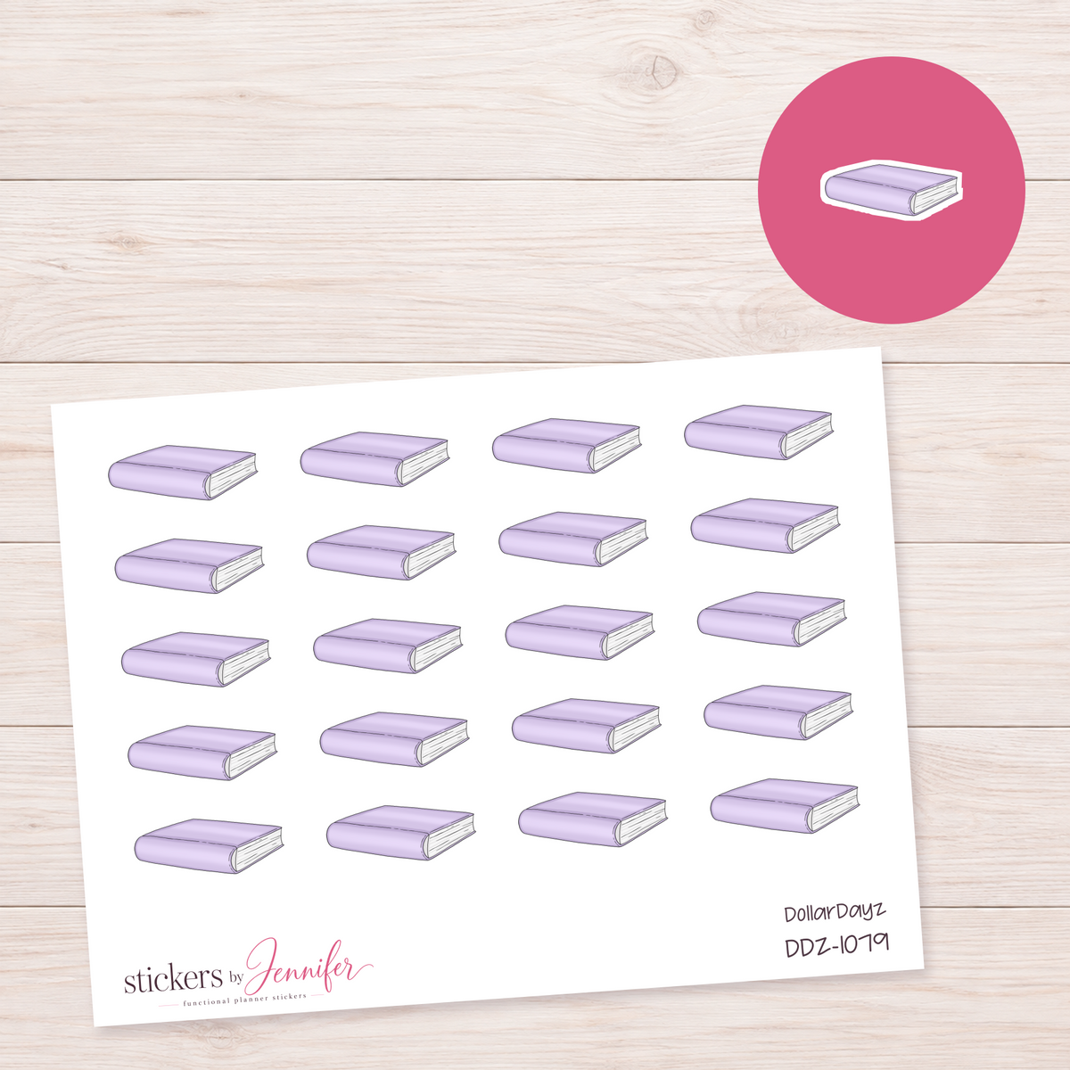 Lavender Book Planner Stickers | DDZ-1079