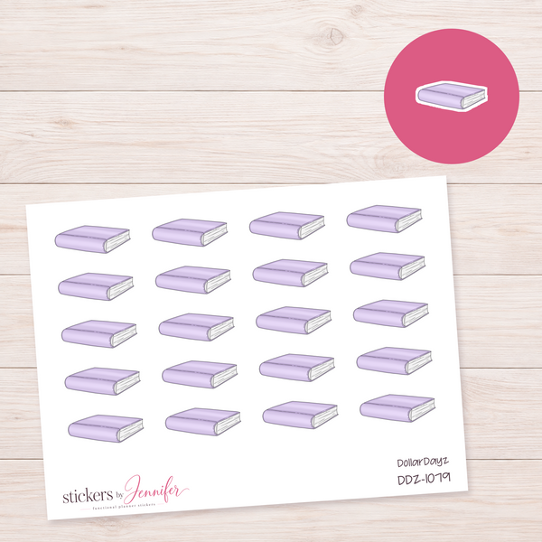 Lavender Book Planner Stickers | DDZ-1079