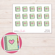 DDZ-10792 planner sticker sheet with enlarged sticker detail