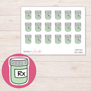 DDZ-10801 planner sticker sheet with enlarged sticker detail