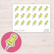 DDZ-10803 planner sticker sheet with enlarged sticker detail