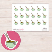 DDZ-10808 planner sticker sheet with enlarged sticker detail