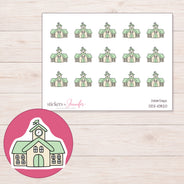 DDZ-10820 planner sticker sheet with enlarged sticker detail