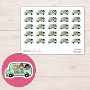 DDZ-10821 planner sticker sheet with enlarged sticker detail