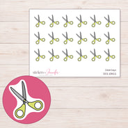 DDZ-10822 planner sticker sheet with enlarged sticker detail