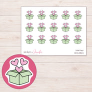 DDZ-10824 planner sticker sheet with enlarged sticker detail