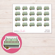 DDZ-10834 planner sticker sheet with enlarged sticker detail