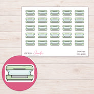 DDZ-10851 planner sticker sheet with enlarged sticker detail