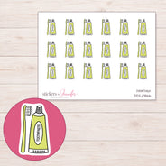 DDZ-10866 planner sticker sheet with enlarged sticker detail