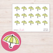 DDZ-10871 planner sticker sheet with enlarged sticker detail