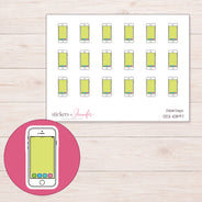 DDZ-10897 planner sticker sheet with enlarged sticker detail